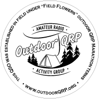 Outdoor QRP AG sticker for QSL-cards etc.