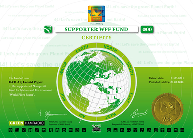 WFF Supporter Certificate